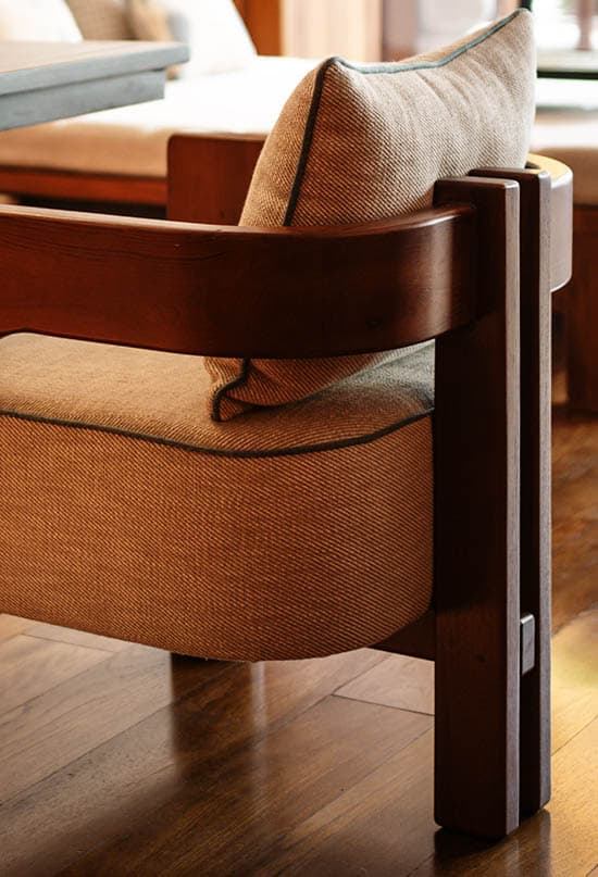 Custom furniture in the Kasara Suite