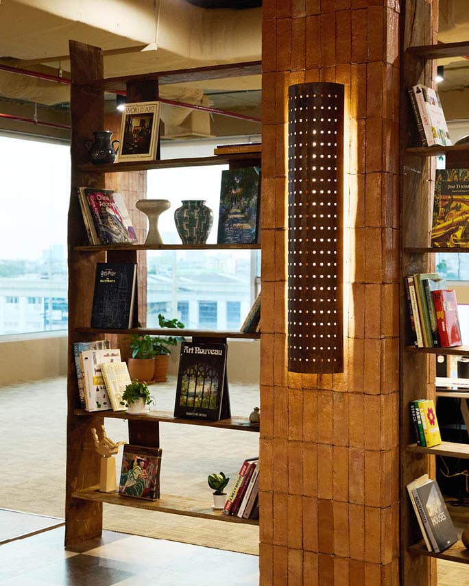Accessible art and design books integrated into SIWA Station shelving